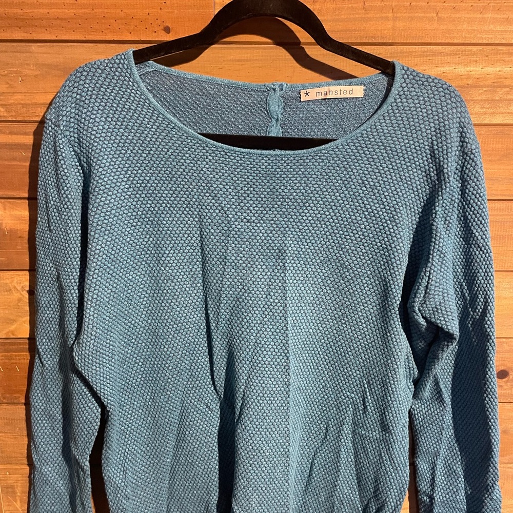 Mahshed Blue Textured Sweater